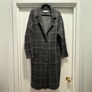 John + Jenn Gray Checkered Coat